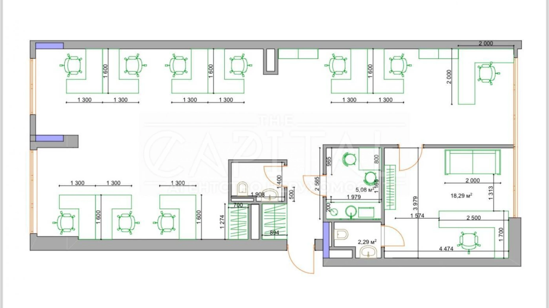 Сдается в аренду офис 119 кв. м в бизнес-центре, цена: 2500 $ - фото 5