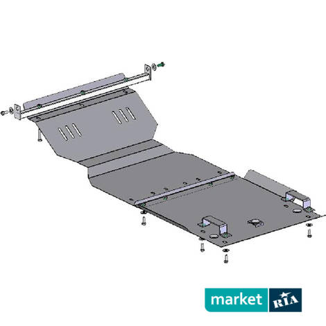 Кольчуга Standart  | Защита двигателя, КПП, радиатора и редуктора из стали: фото