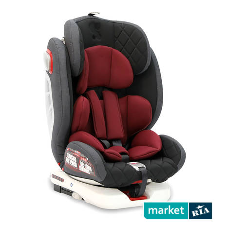 Lorelli ROTO Isofix Red&Black  | Автокрісло для дітей вагою з народження до 36 кг: фото