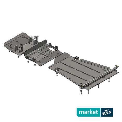 Кольчуга Standart  | Захист двигуна, КПП, радіатора і рульової рейки зі сталі: фото
