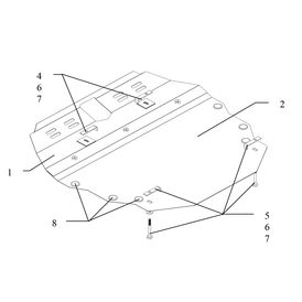 Кольчуга ZipoFlex Защита двигателя, КПП и радиатора из оцинкованной стали