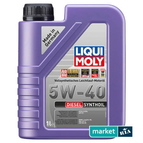 Liqui Moly Diesel Synthoil 5W-40 1 л.  | синтетическое моторное масло: фото