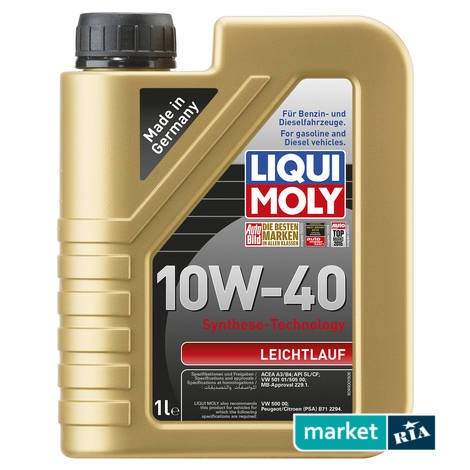 Liqui Moly Leichtlauf 10W-40 1 л.  | полусинтетическое моторное масло: фото