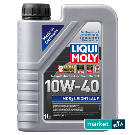 Liqui Moly MoS2 Leichtlauf 10W-40 1 л.  | полусинтетическое моторное масло: фото