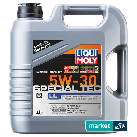 Liqui Moly Special Tec LL 5W-30 4 л.  | синтетическое моторное масло: фото