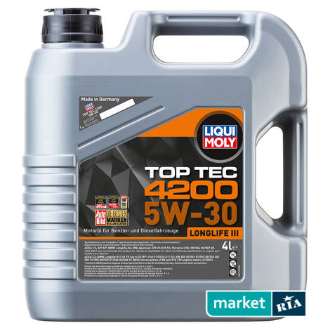 Liqui Moly Top Tec 4200 5W-30 4 л.  | синтетическое моторное масло: фото