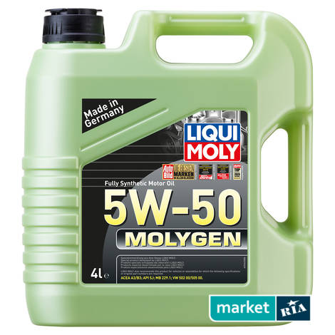 Liqui Moly Molygen 5W-50 4 л.  | синтетическое моторное масло: фото