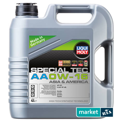 Liqui Moly Special Tec AA 0W-16 4 л.  | синтетическое моторное масло: фото