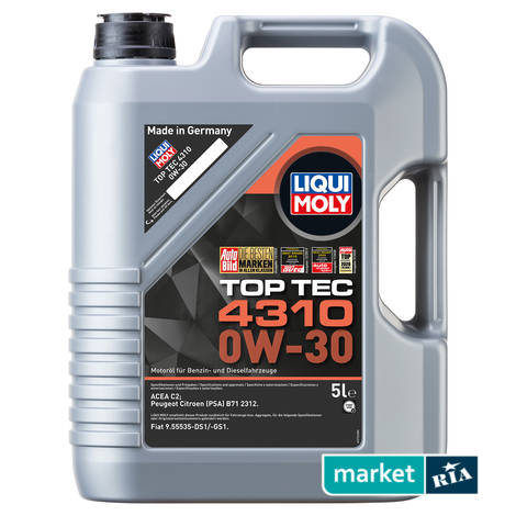 Liqui Moly Top Tec 4310 0W-30 5 л.  | синтетическое моторное масло: фото