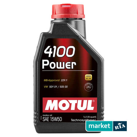 MOTUL 4100 Power 15W-50 1 л.  | напівсинтетична моторна олива: фото