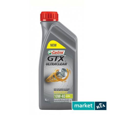 Castrol GTX Ultraclean A3/B4 10W-40 1 л.  | полусинтетическое моторное масло: фото