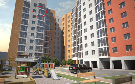 ЖК по ул. Газ. Правда предлагает последнюю однокомнатную  квартиру с видом на р. Днепр на 9 этаже