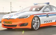 Электрокар Tesla Model S оделся в полицейскую форму