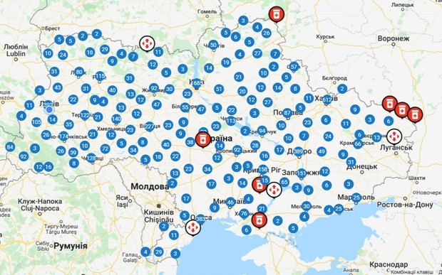 Де знайти їжу, ліки, укриття: нова інтерактивна мапа України