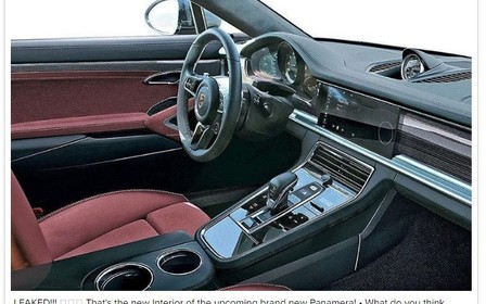 Интерьер следующего Porsche Panamera засветился в Instagram