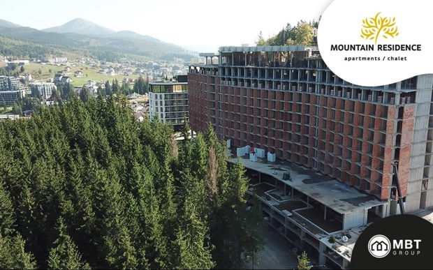 Хід будівництва апарт-готелю Mountain Residence у вересні 2023 року