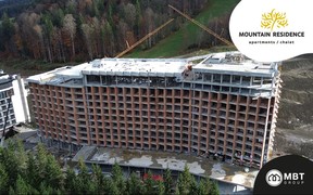 Хід будівництва апарт-готелю Mountain Residence у жовтні 2023 року