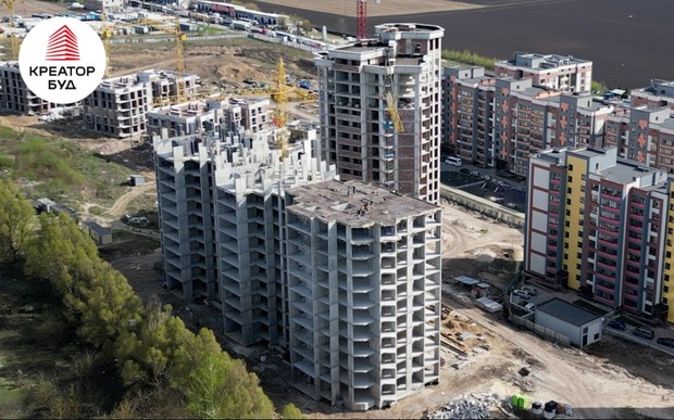 Хід будівництва ЖК «Варшавський мікрорайон» від «Креатор-Буд» у квітні 2024