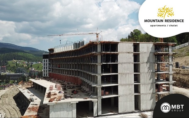 Хід будівництва апарт-готелю Mountain Residence у травні 2023 року