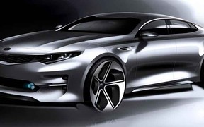 Kia Optima нового поколения показали  на тизерах