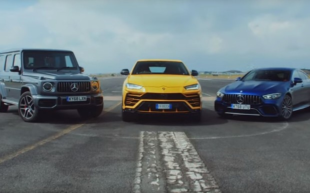 Кто кого? Lamborghini Urus сразился в скорости с Mercedes AMG GT 63 S и G-Class. ВИДЕО