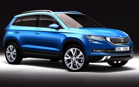 «Неприкрытый» кроссовер Skoda Kodiaq попался на фото