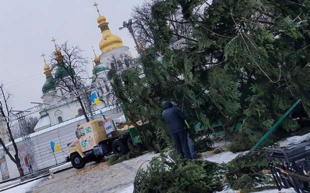 Праздник близко: главная елка страны доставлена в Киев