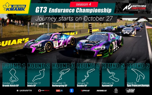 Продовження спортивного сезону. KMAMK GT3 Endurance Championship. Season 4/2021.