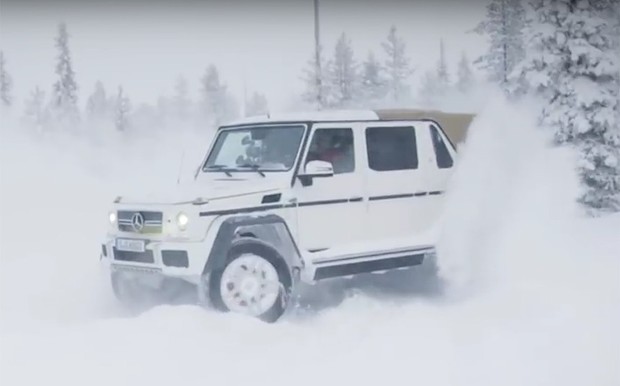 Видео: как внедорожник Mercedes-Maybach радуется снегу