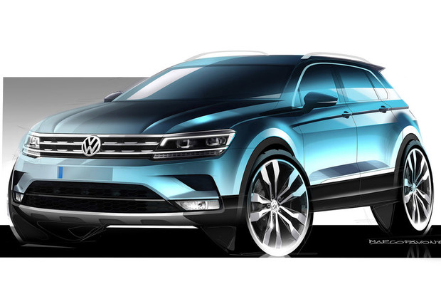 Volkswagen показал тизер нового кроссовера Tiguan