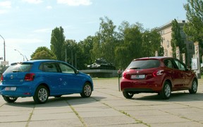 Peugeot 208 & VW Polo - rear view Peugeot 208 & VW Polo - rear view